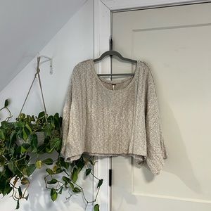 Free People Slouchy Cropped Sweater